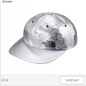 Supreme The North face 6 Panel Hat Cap Silver NEW